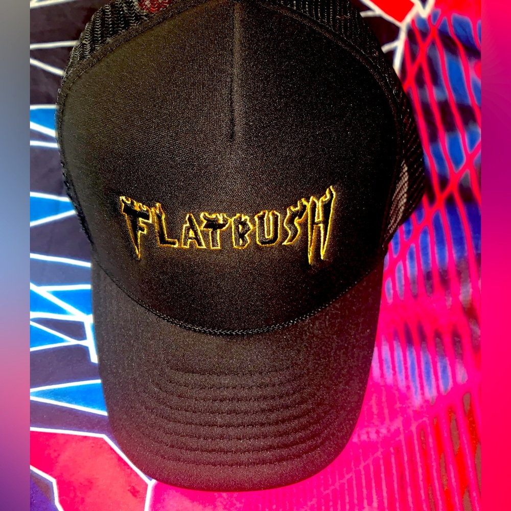 Flatbush Black/Yellow rsmxnyc 90’s Trucker